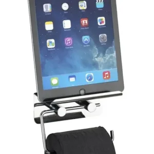 Zamów dziś Uchwyt na papier toaletowy z półką na tablet, smartfon - 2 w 1, WENKO