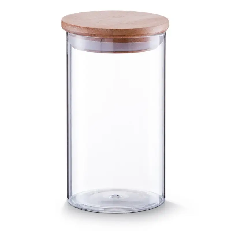 Dostępne od ręki Szklany pojemnik z bambusową pokrywką, 1000ml , ZELLER