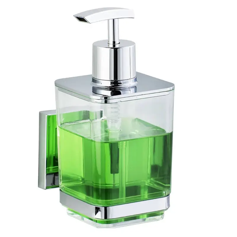 Darmowa dostawa Dozownik do mydła QUADRO,Vacuum-Loc stal nierdzewna - 340 ml, WENKO