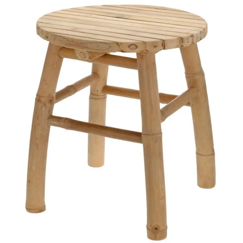Bambusowy stołek, okrągły taboret - Ø 35 cm, wys. 40 cm Popularny