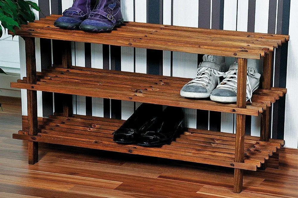 Szafka na buty drewniana, 3 poziomy, KESPER Taniej