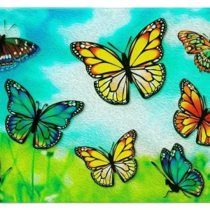 Deski do krojenia ze szkła bezpiecznego, zestaw 2 podstawek z grafiką + nóżki antypoślizgowe - 30 x 20 cm, WENKO Popularny