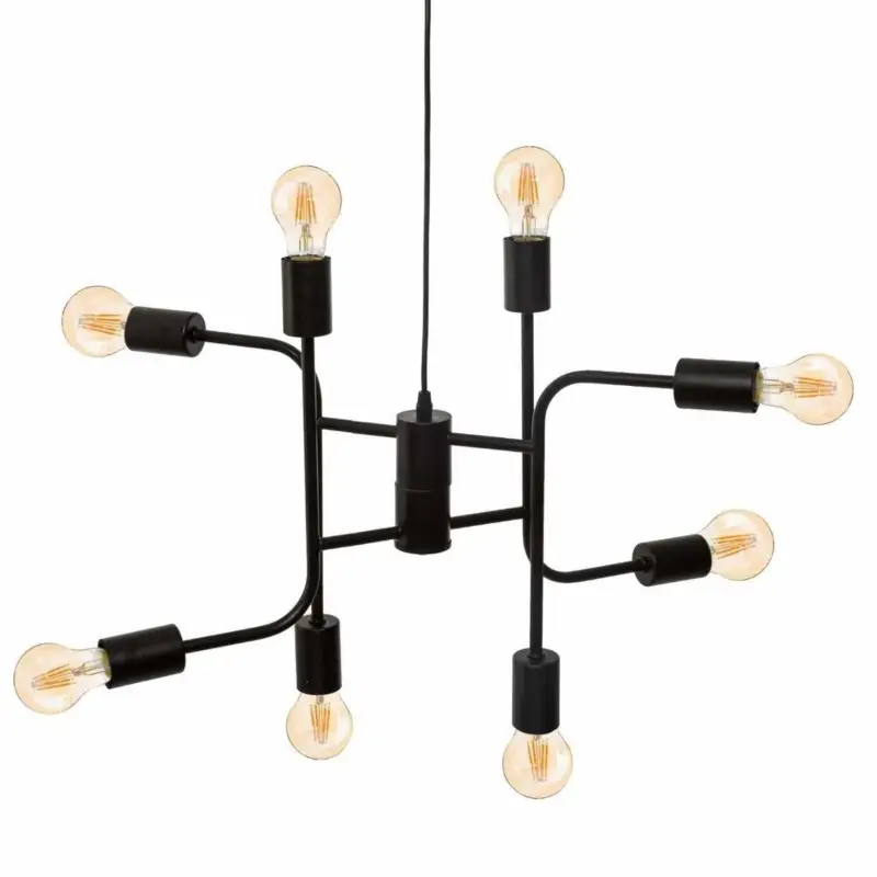 Nowoczesna lampa sufitowa do salonu, 8 żarówek, wys. 42 cm Łatwy zwrot