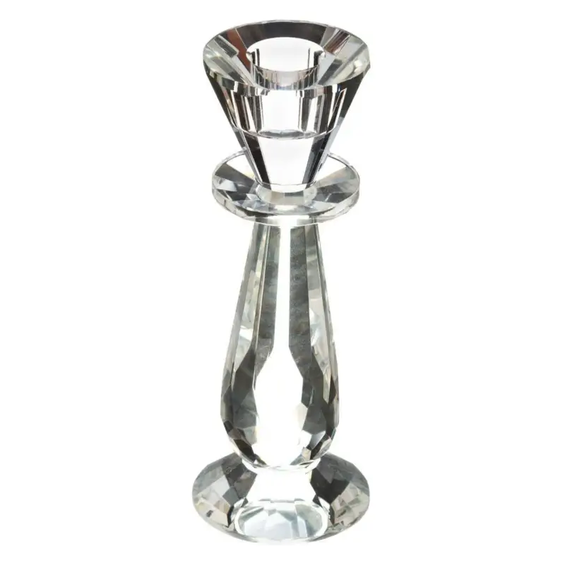 Sprawdź teraz Świecznik szklany glamour, 17 cm
