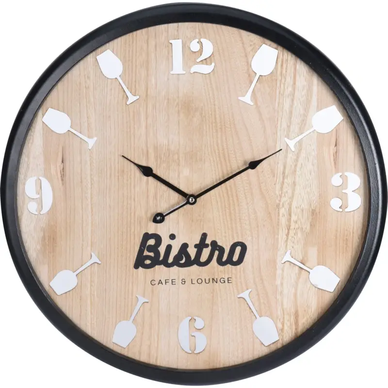 Zegar ścienny BISTRO, 60 cm, drewniany Hit cenowy