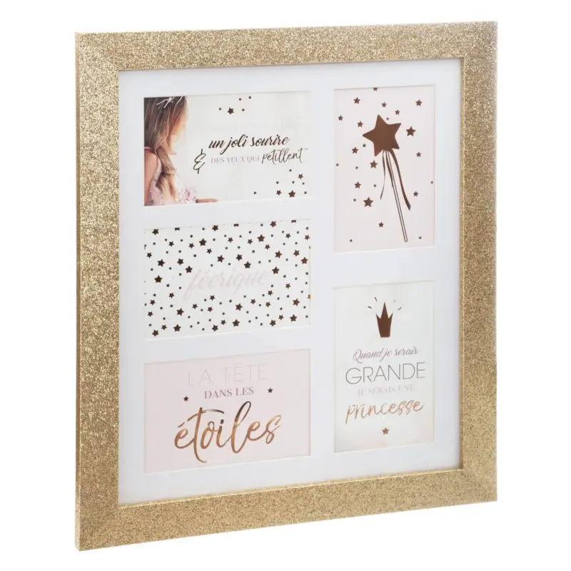 Darmowa dostawa Multiramka na zdjęcia GLITTER, 5 zdjęć