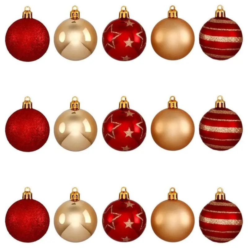 Bombki ozdobne na choinkę LISS DECO, 15 sztuk w komplecie Wysoka jakość