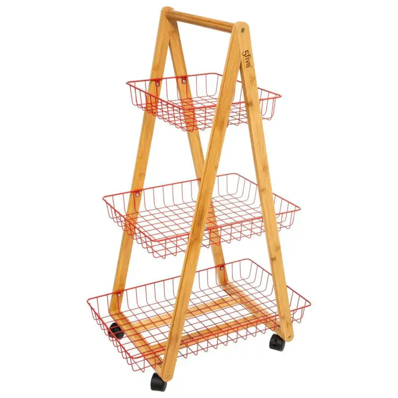 Premium Trzypiętrowy wózek z koszami MODERN