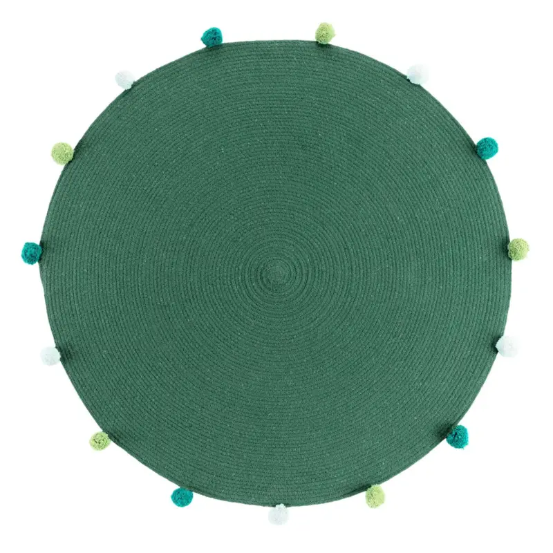 Okrągły dywanik z pomponami POMPOMPARTY, Ø 90 cm Promocja