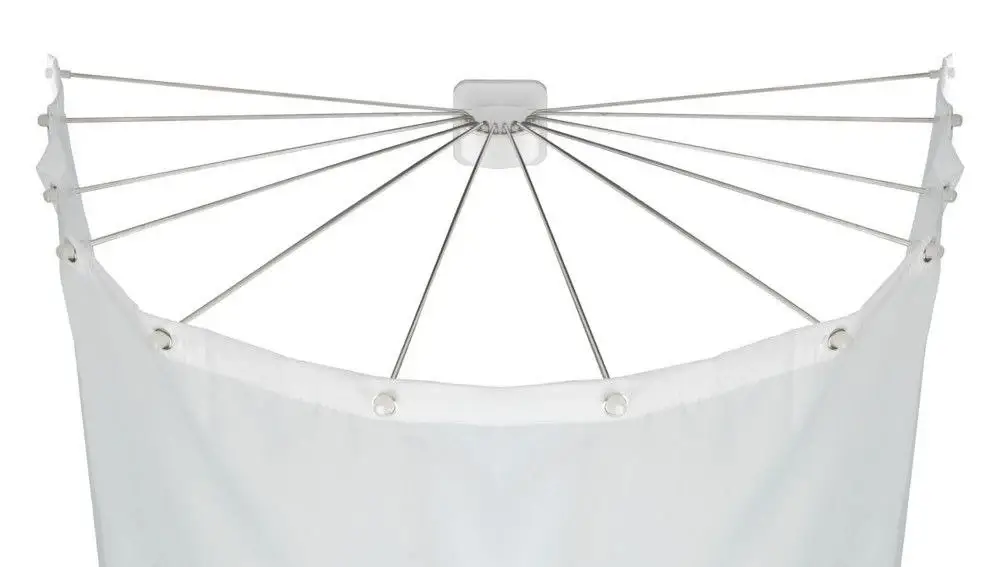 Oferta czasowa OUTLET Drążek do zasłony prysznicowej z 12 ramionami, stal nierdzewna, WENKO