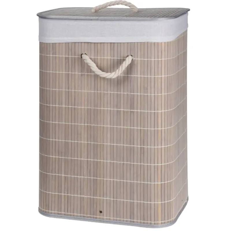 OUTLET Bambusowy kosz na pranie z pokrywą NATURAL, 60 l Bestseller