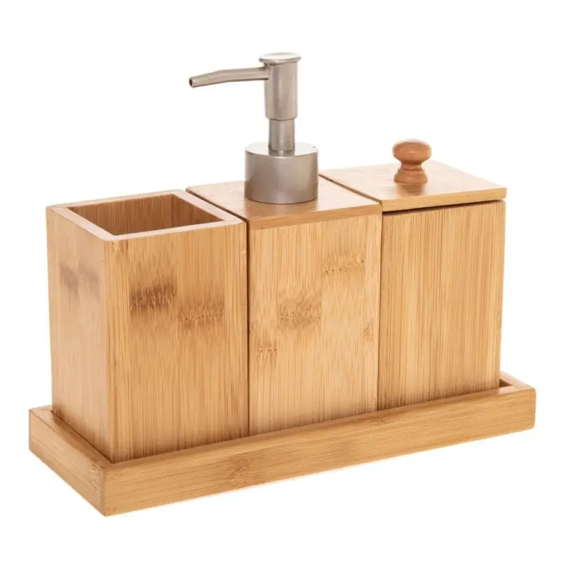 Hit sprzedaży OUTLET Zestaw akcesoriów łazienkowych BAMBOO, 3 elementy w komplecie