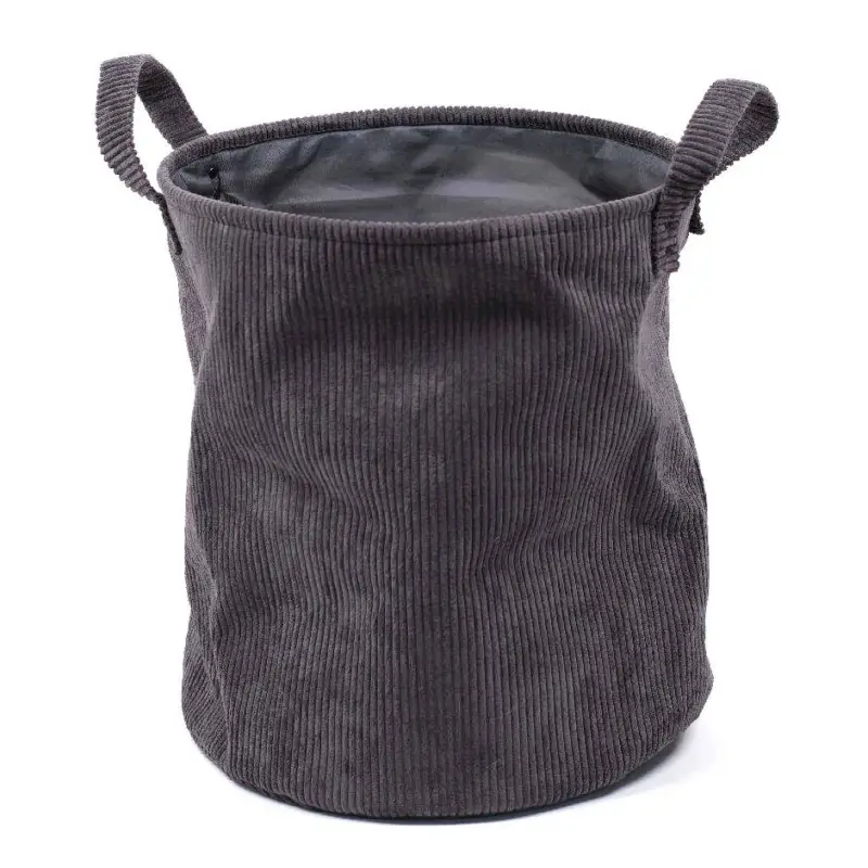 Obniżka ceny Kosz na pranie składany, sztruks, Ø 40 cm