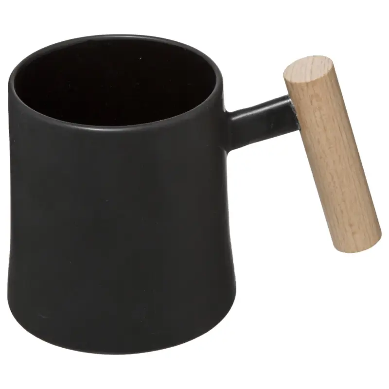 OUTLET Kubek ceramiczny z drewnianym uchwytem, 370 ml Kup teraz