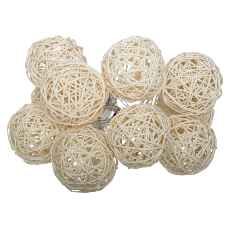 Girlanda led na baterie, rattanowa, 10 ledów, 162 cm Ograniczona ilość