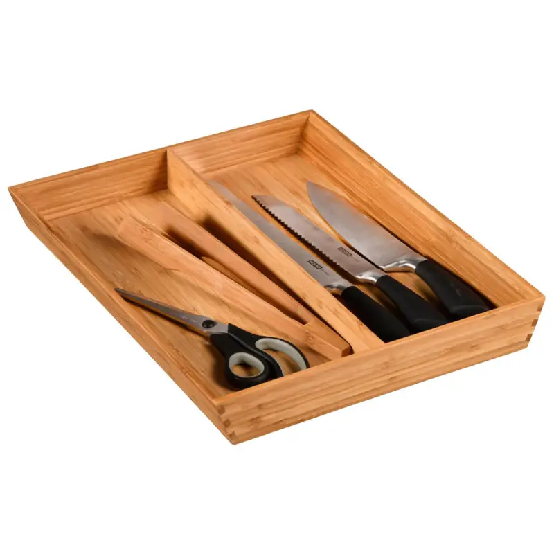 Cena promocyjna Taca bambusowa na sztućce, noże, 43 x 35 cm, Kesper