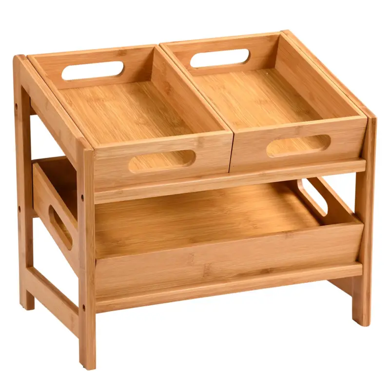 Ostatnie sztuki Regał kuchenny z wyciąganymi tacami, bambus, 39,5 x 26 cm, Kesper