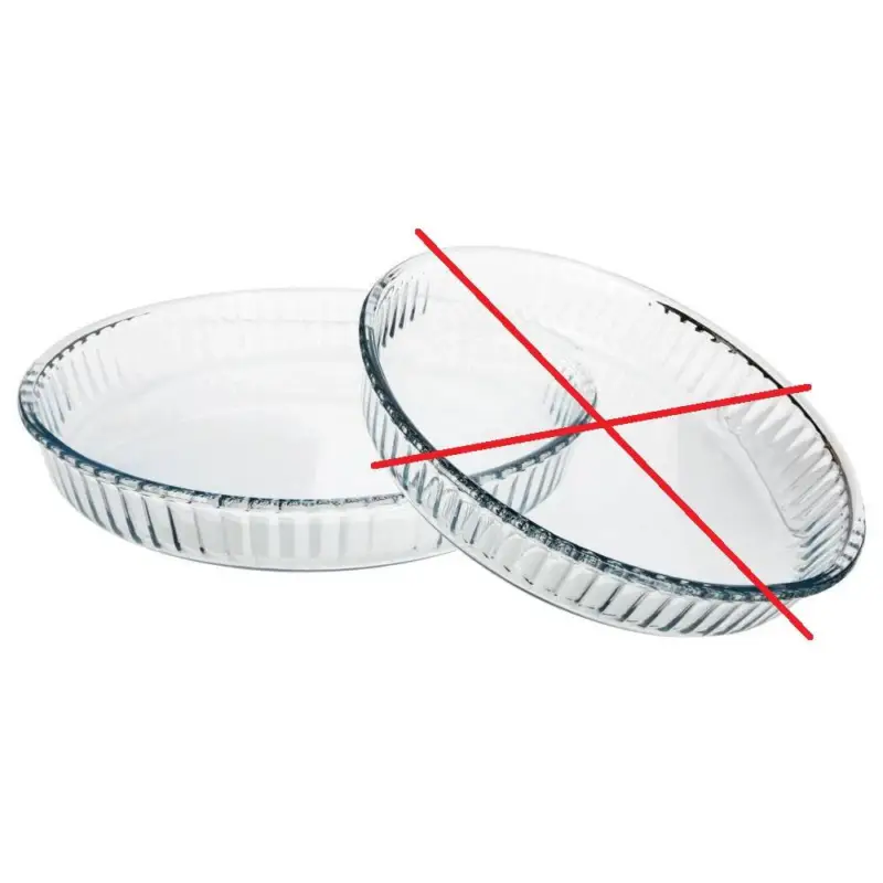 Zniżka OUTLET Okrągła, szklana forma do tarty, 32 cm