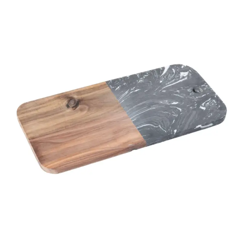 Deska do serwowania, marmur i drewno, 38 x 18 cm Oferta