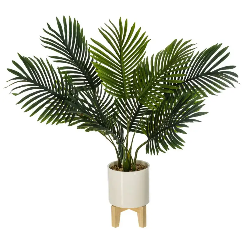 Nie przegap OUTLET Sztuczna roślina, palma w donicy na stojaku, 72 cm