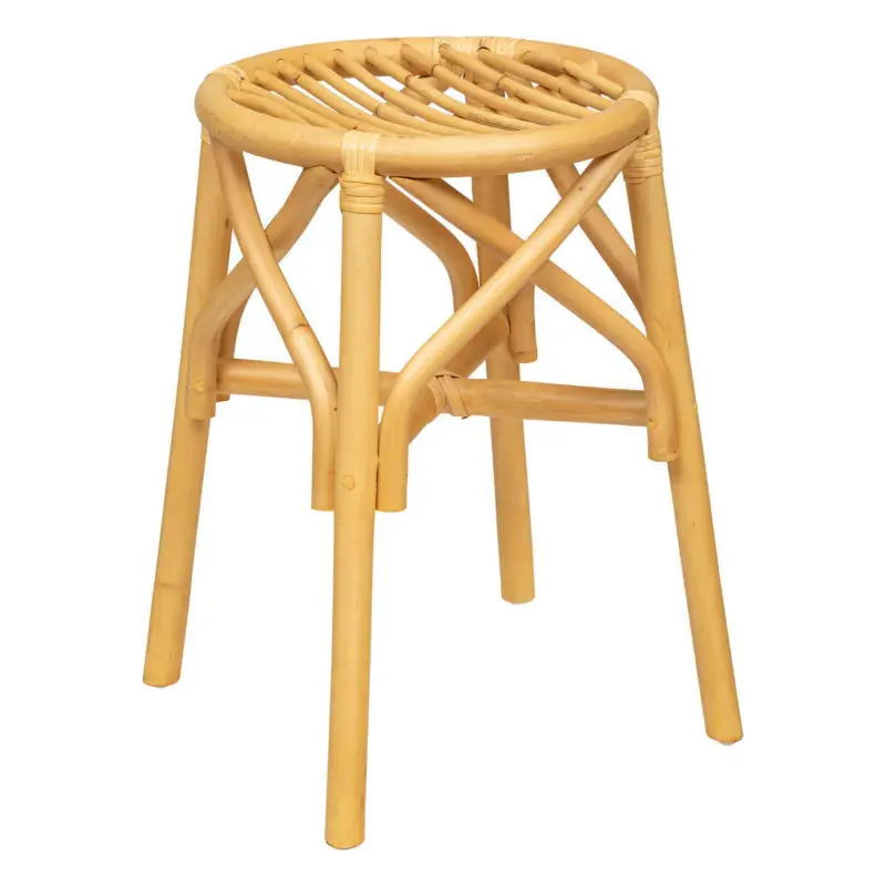 Taboret rattanowy AONI, Ø 31 cm Tani
