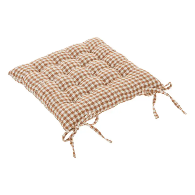 Poduszka na krzesło wiązana w kratkę FLORAL, 38 x 38 cm Oferta