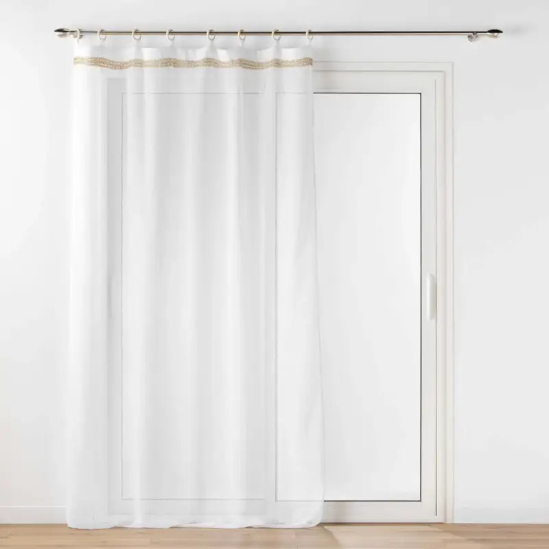 Bestseller Firana na drewnianych kółkach MILEO, 140 x 240 cm