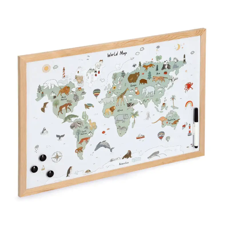 Bezpieczne zakupy Tablica magnetyczna, mapa świata, 60 x 40 cm