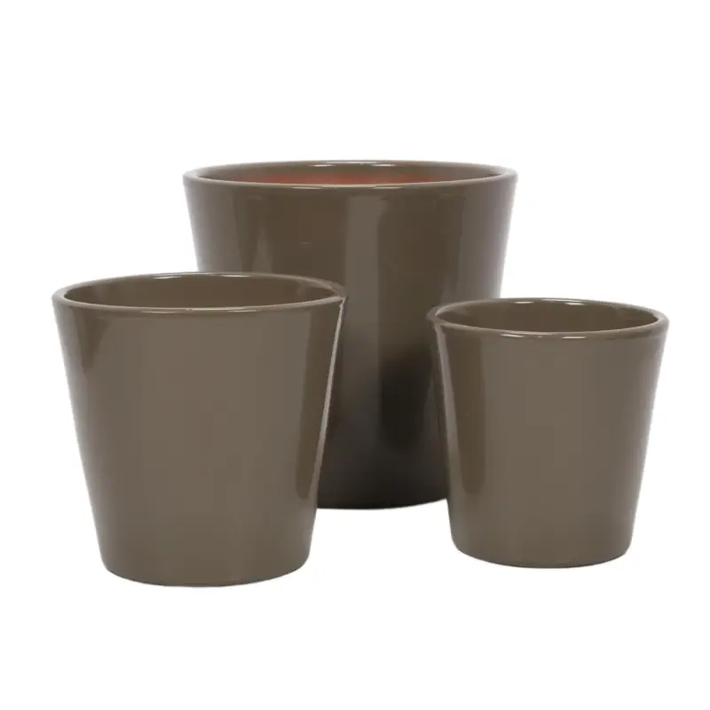 Zestaw doniczek ceramicznych CONICAL, 3 sztuki Ekspresowa dostawa