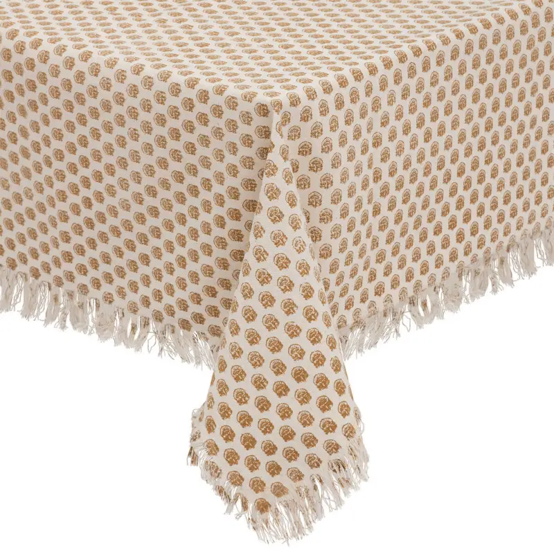 Obrus z frędzlami INDIE, wzór etno, 100% bawełna, 150 x 250 cm Okazja