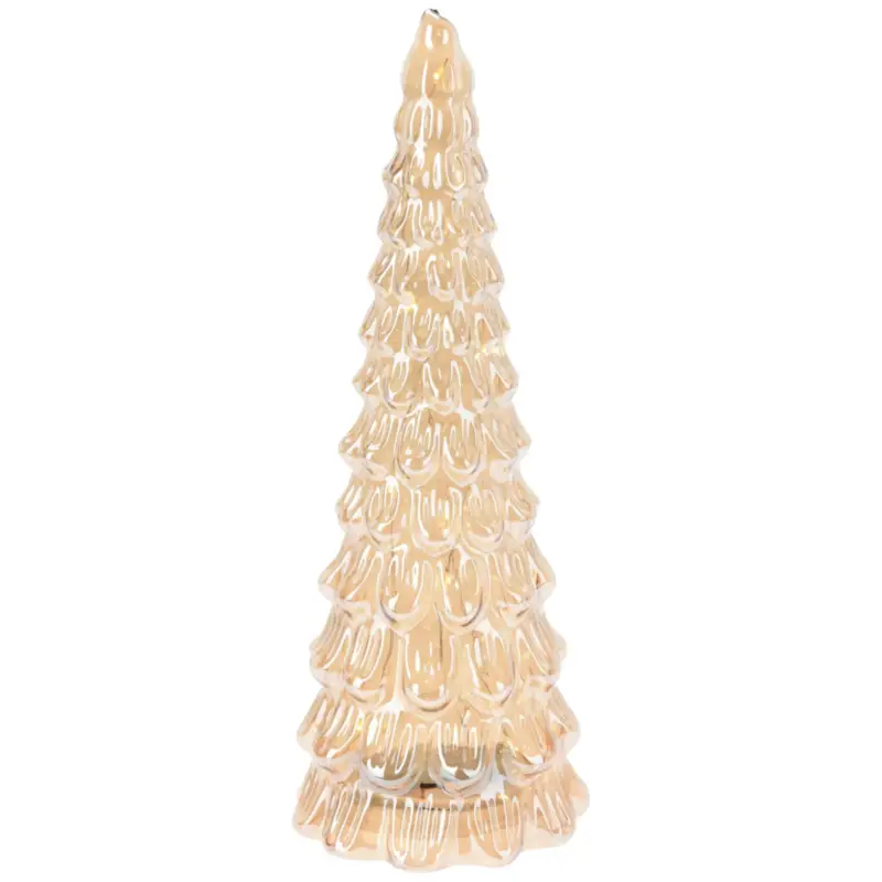 Ograniczona ilość Szklana choinka z dekoracją LED, 24 cm
