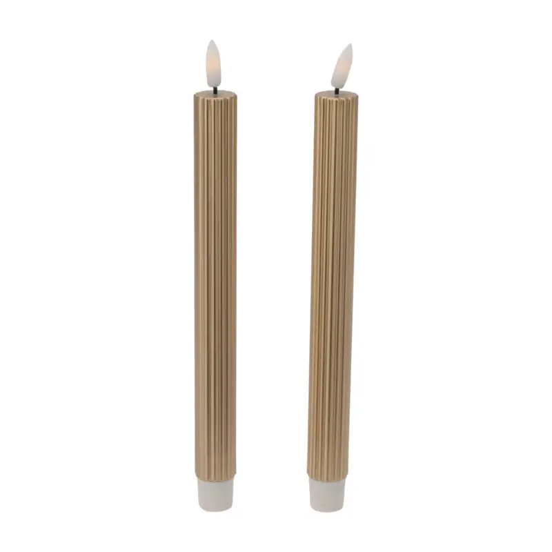 Popularny Woskowane świece stołowe z LED, 25 cm