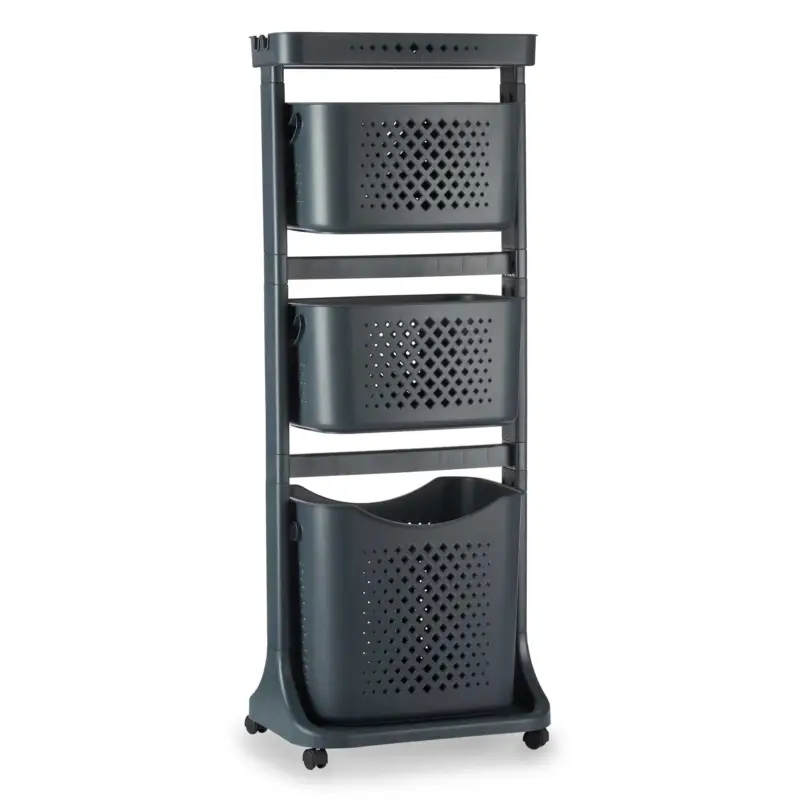 Plastikowy regał do garderoby z 3 koszami COMFY PLACES, 42 x 30 x 108 cm Tylko dziś