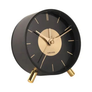 Budzik glamour GOLD DISC, Ø 11 cm Szybka wysyłka