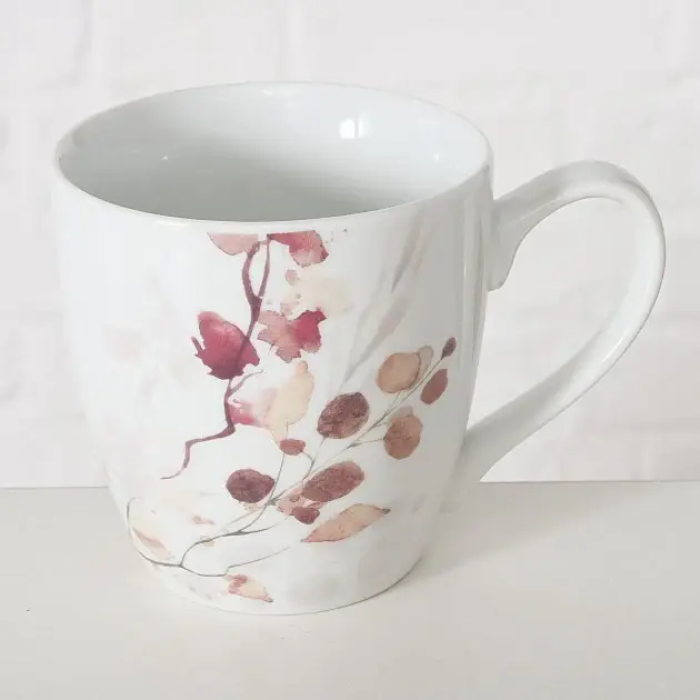 Porcelanowy kubek ze wzorem kwiatów, BERNADA, 480 ml Oferta
