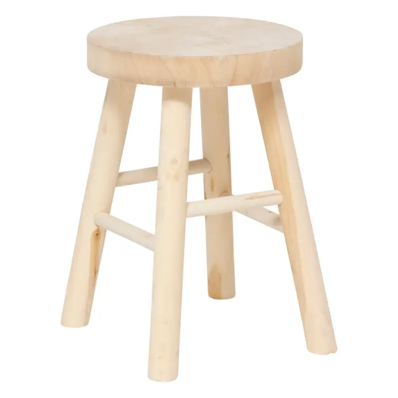 Rabat Drewniany stołek NYAR, Ø 28 cm
