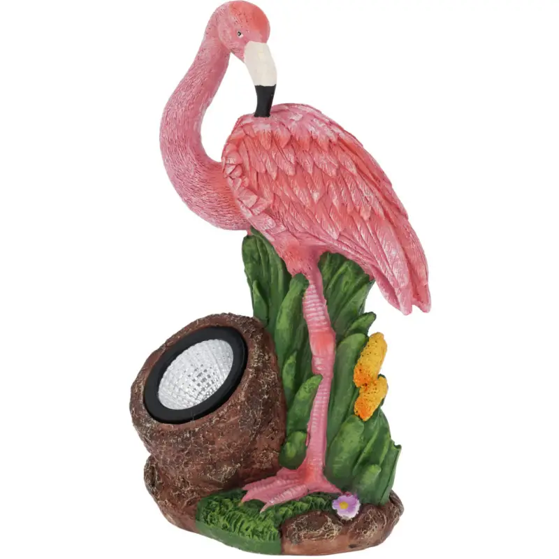Figurka ogrodowa flaming z reflektorem, 24 x 24 x 10,5 cm Dostępne od ręki