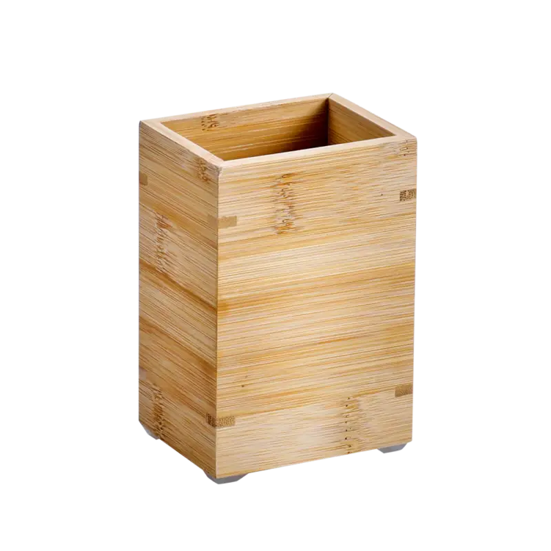 Bambusowy kubek na szczotki, 8 x 6 x 12 cm Hit cenowy
