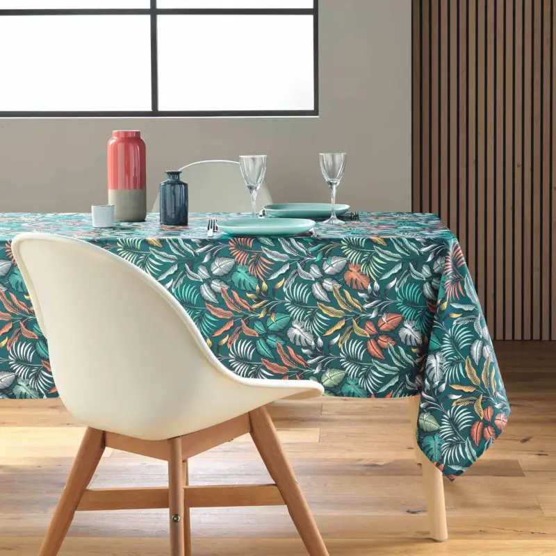Obrus prostokątny STYLIS BLUE, 145 x 240 cm, niebieski z nadrukiem Do wyczerpania zapasów