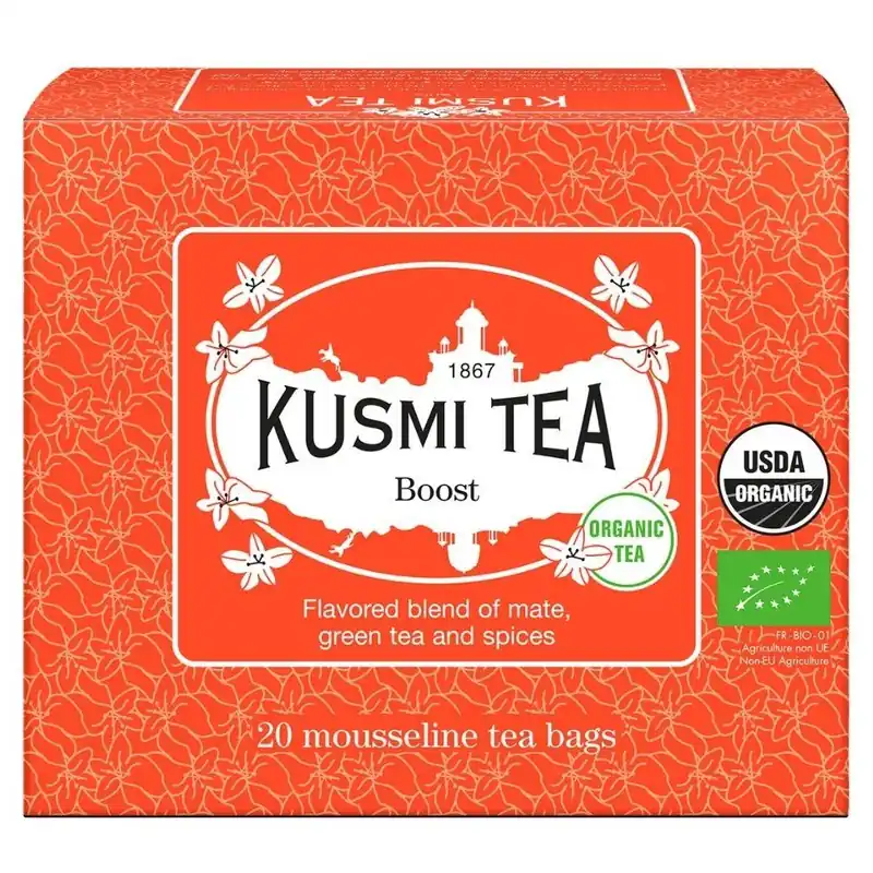 Zielona herbata BOOST, 20 torebek muślinowych z herbatą, Kusmi Tea Kup teraz