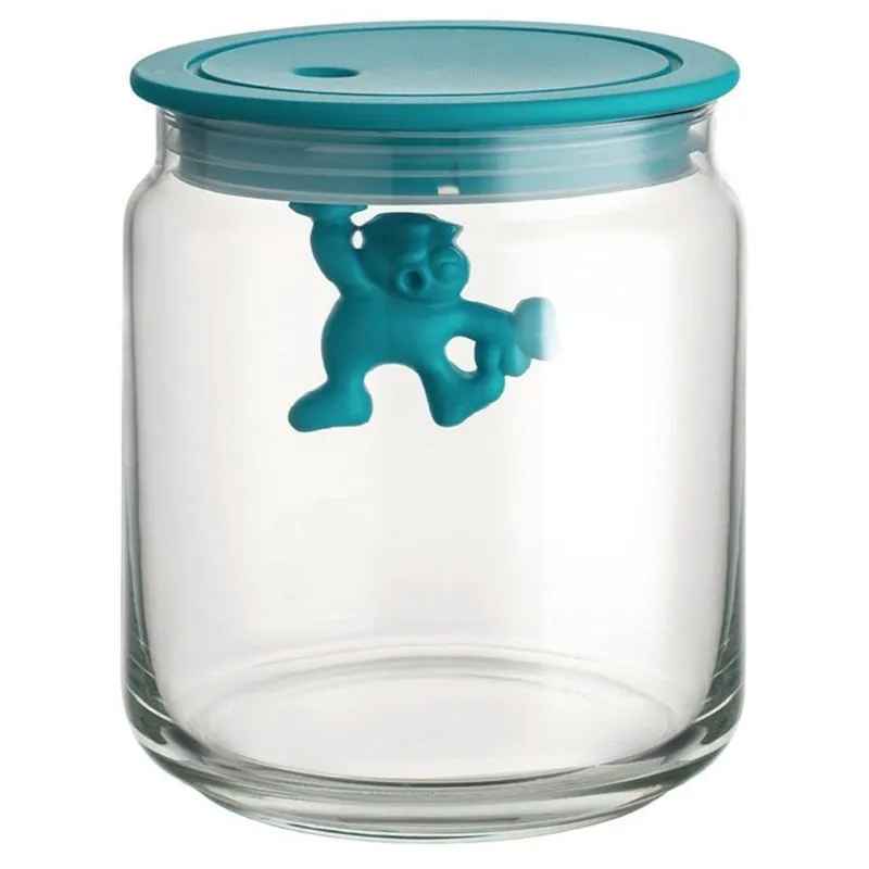 Pojemnik kuchenny GIANNI 750 ml, niebieska pokrywka, szkło, Alessi Darmowy zwrot