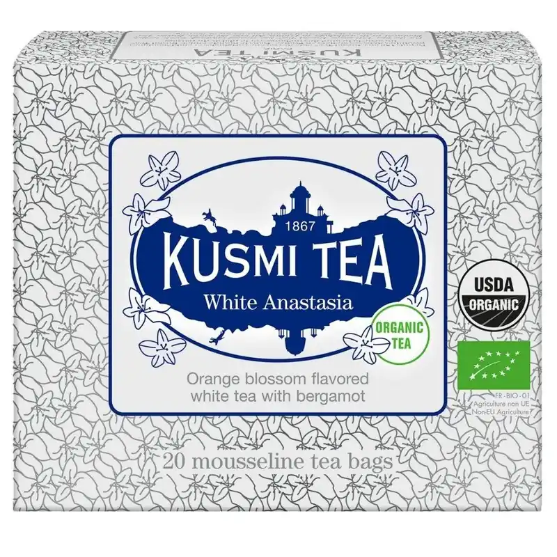 Herbata biała ANASTASIA, 20 muślinowych torebek herbaty, Kusmi Tea Wysoka jakość