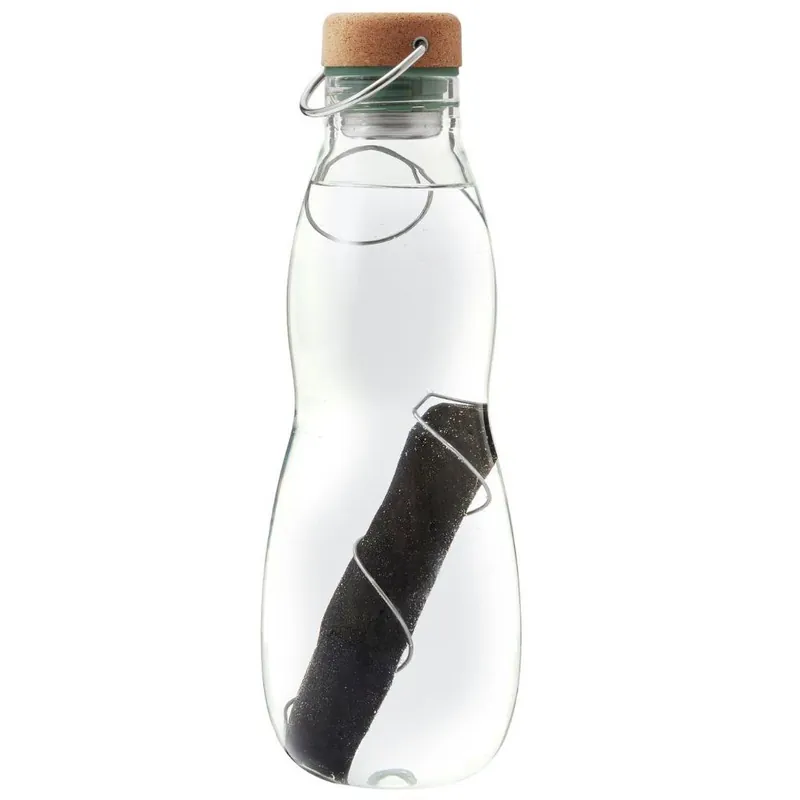 Ograniczona ilość Butelka na wodę EAU GOOD 650 ml, oliwkowa, szkło, Black+Blum