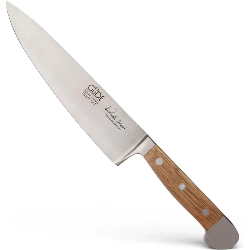 Nóż szefa kuchni ALPHA OAK 21 cm, brązowy, Güde Ekspresowa dostawa