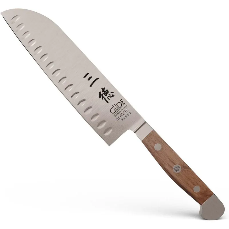 Rabat Nóż Santoku ALPHA OAK 18 cm, brązowy, Güde