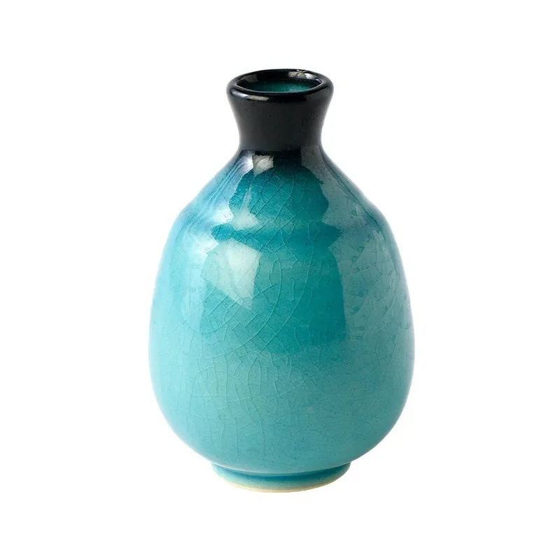 Butelka do sake INK & TURQUOISE, niebieski, ceramika, MIJ Popularny