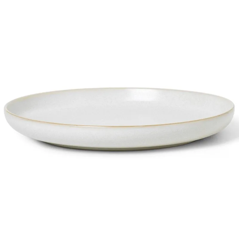 Talerz obiadowy SEKKI 25,5 cm, kremowy, kamionka, twarde LIVING Super okazja