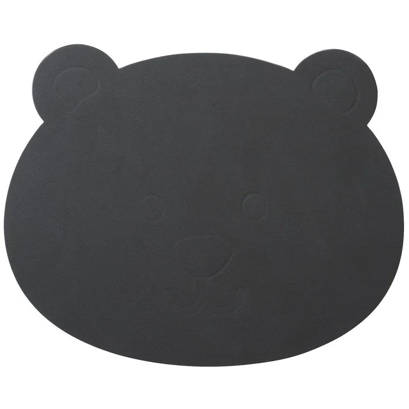 Podkładka pod talerz dla dzieci BEAR NUPO 38 x 30 cm, antracyt, skóra, LIND DNA Dodaj do koszyka