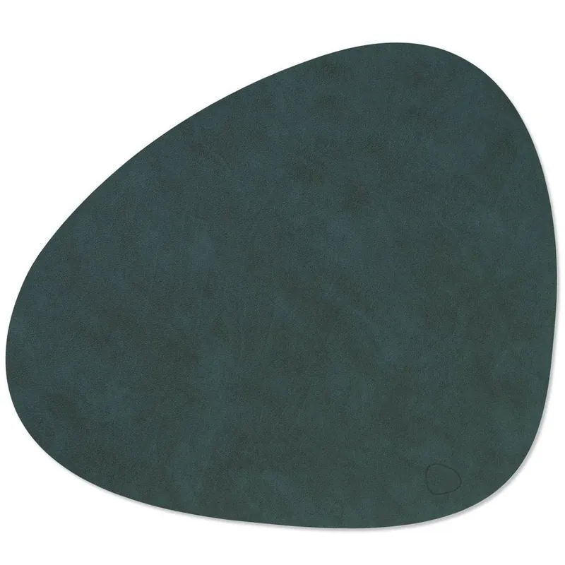 Kup online Podkładka pod talerz CURVE NUPO 37 x 44 cm, ciemny zielony, skóra, LIND DNA