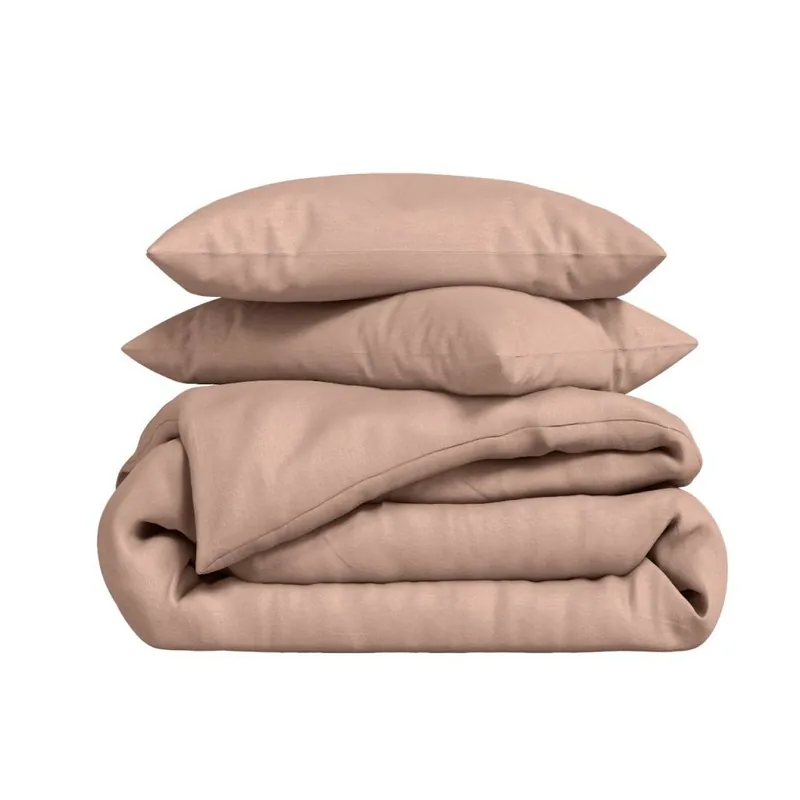 Oferta limitowana Poszewka na kołdrę pojedynczą NOA 140 x 200 cm, proszek różowy, bawełna, Clarysse